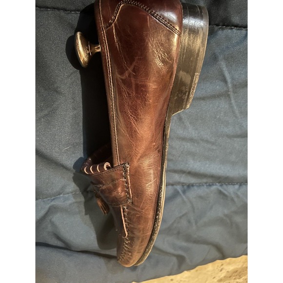 Johnston & Murphy Loafers Mens 9 Brown Tasseled slip on dress shoes leather main image 11